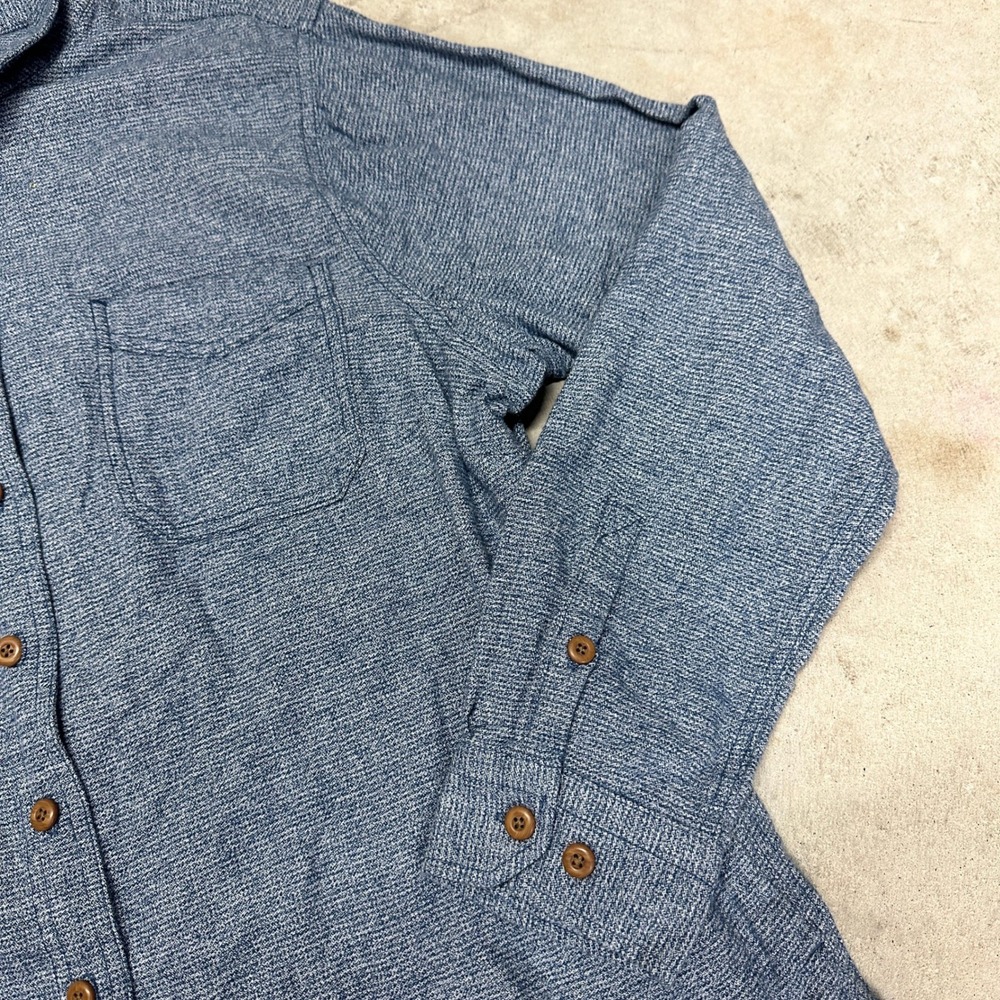 Duluth Trading Co. Mens XL Blue Button Down Long Sleeve Shirt - Picture 3 of 8